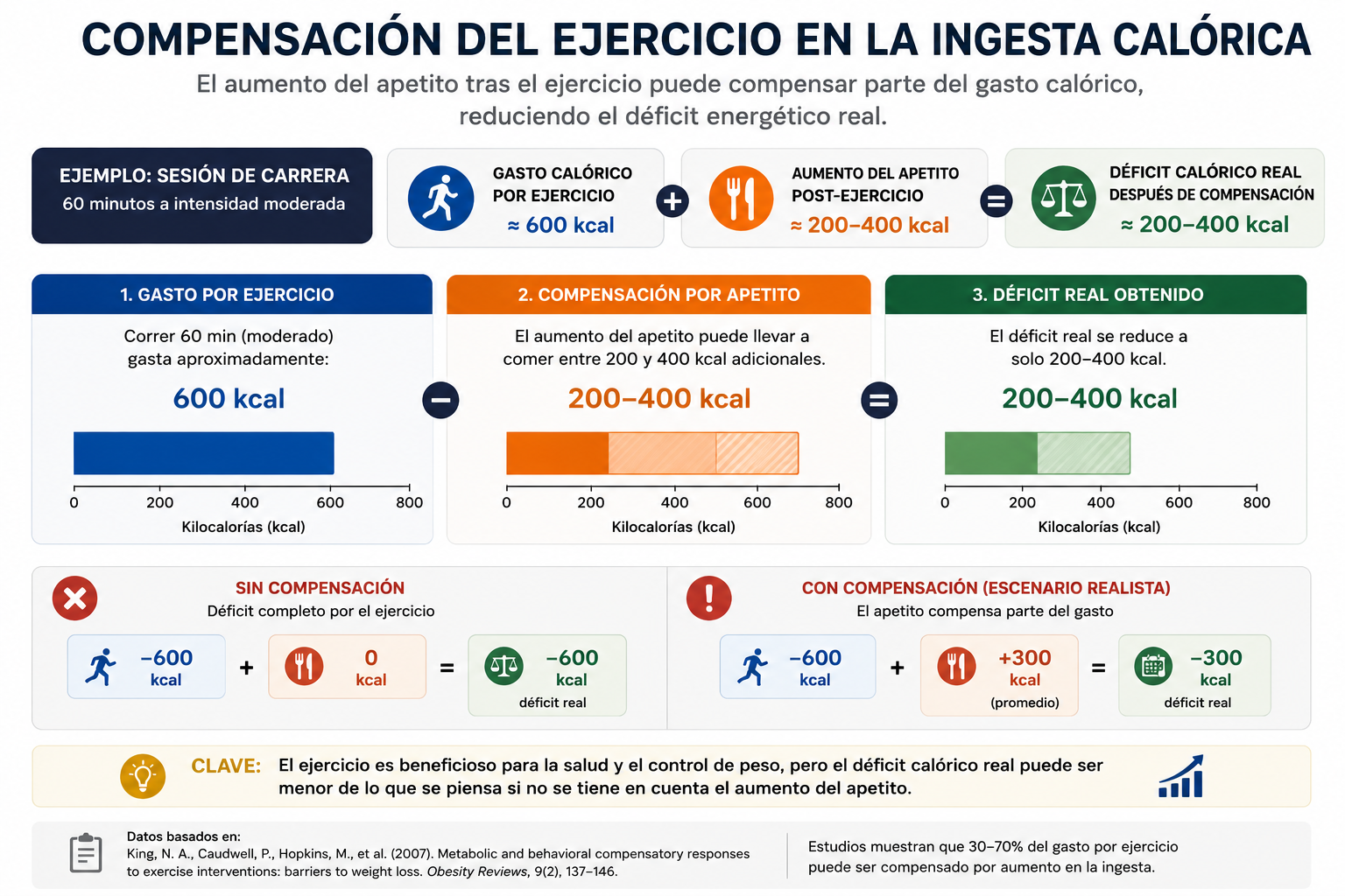 compensação do exercício na ingestão calórica