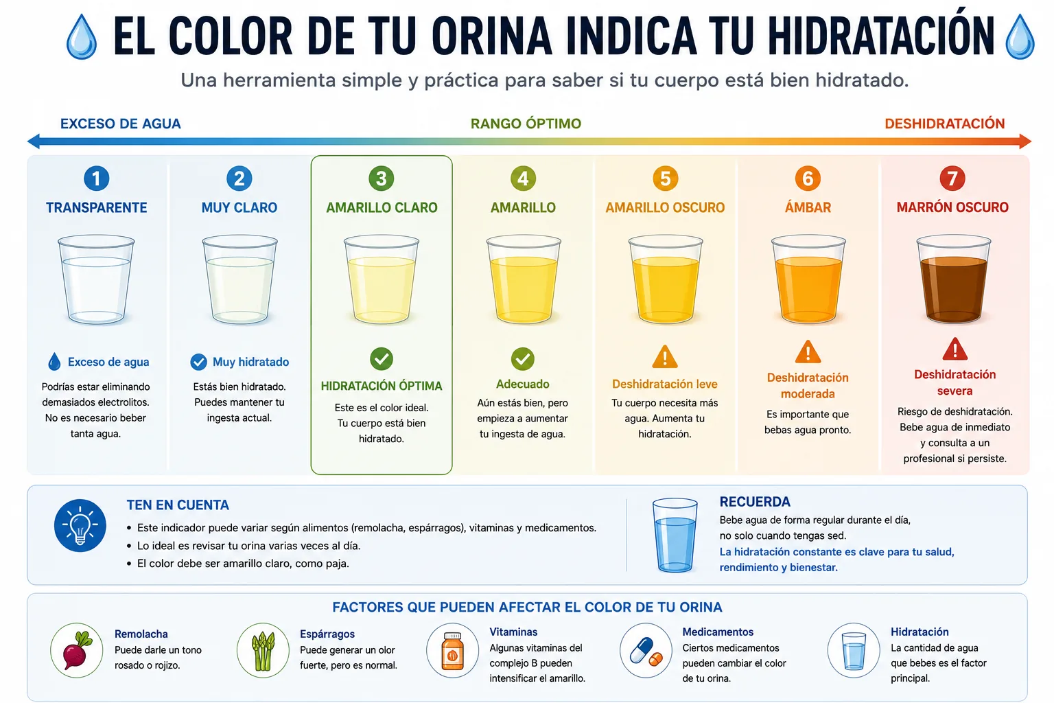 color de orina como indicador de hidratación
