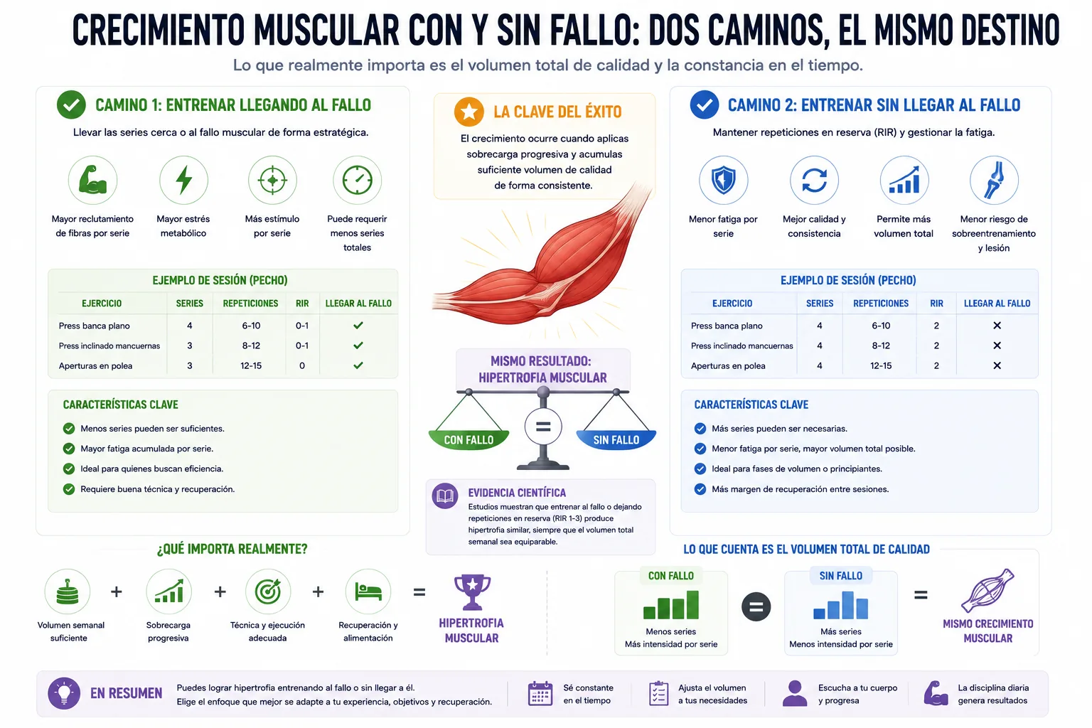 crescita muscolare con e senza cedimento
