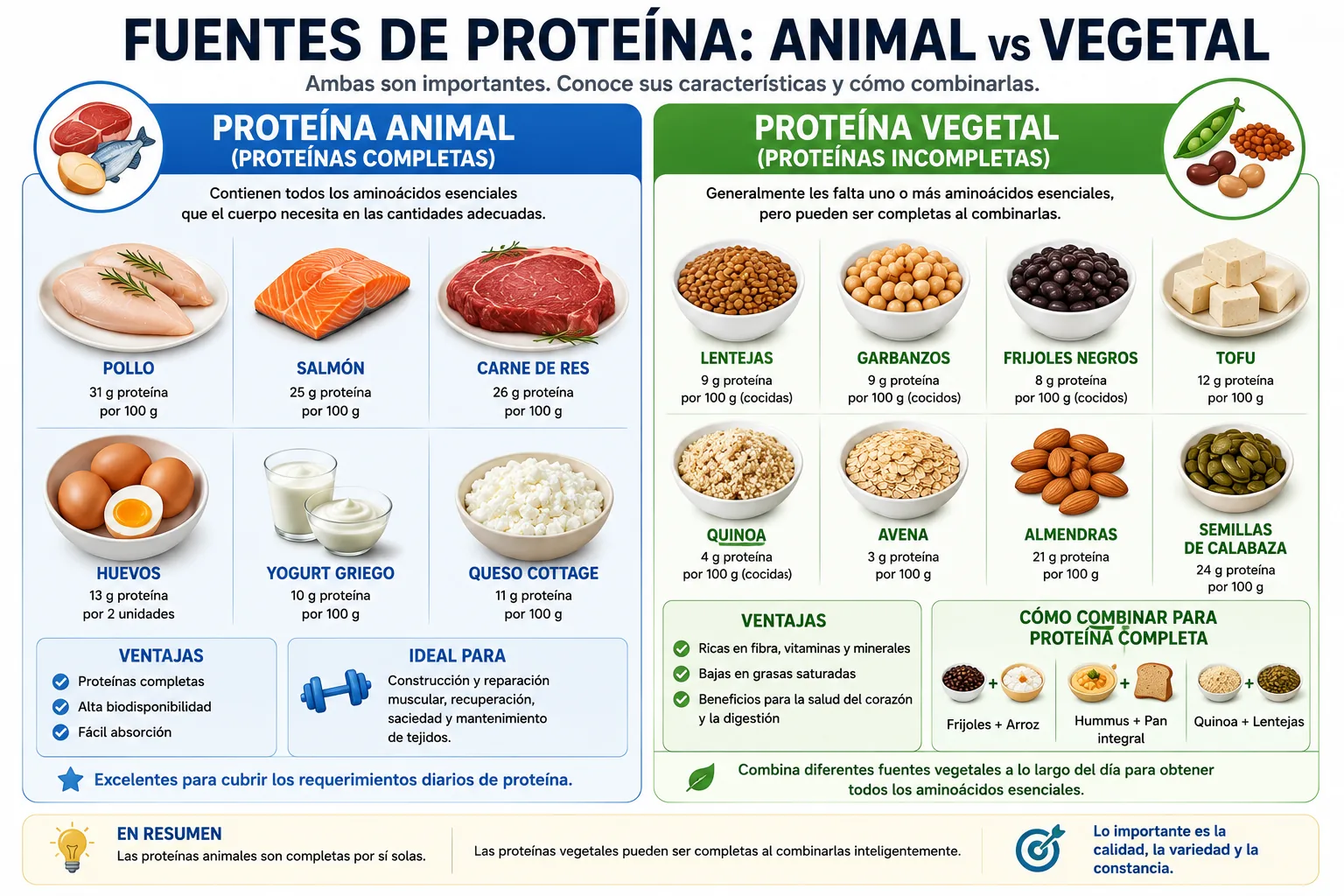 sources de protéines animales et végétales